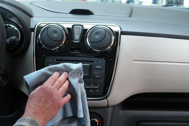 Cleaning the interior of a car