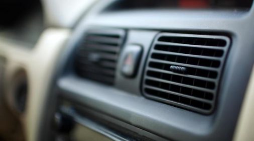 close up of a car heater