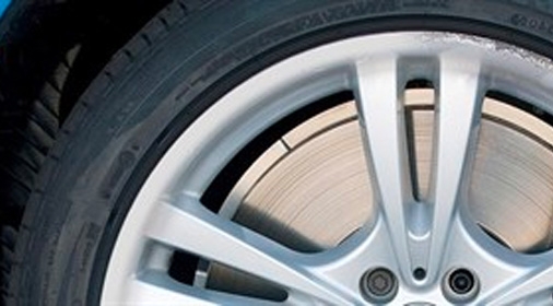 an alloy wheel before it has been repaired