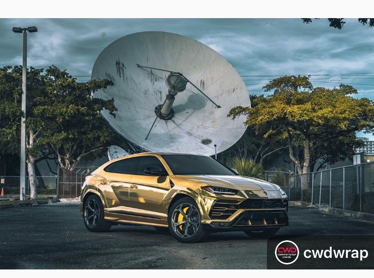 gold car wrap 