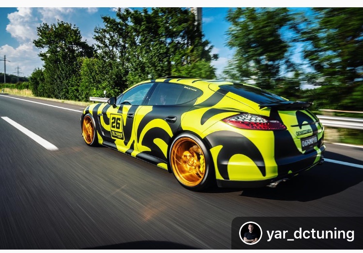 yellow and black car wrap