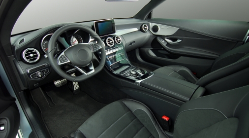 car interior black leather