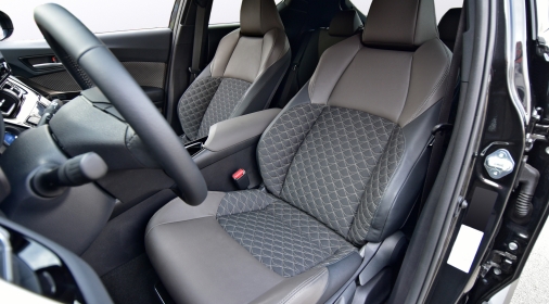 Front car seats, part of a passenger car